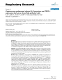 Báo cáo y học: "  Cryptococcus neoformans induces IL-8 secretion and CXCL1 expression by human bronchial epithelial cells"