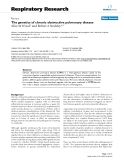 Báo cáo y học: " The genetics of chronic obstructive pulmonary disease"