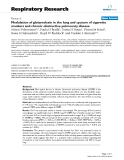 Báo cáo y học: "  Modulation of glutaredoxin in the lung and sputum of cigarette smokers and chronic obstructive pulmonary disease"