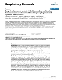 Báo cáo y học: " Lung development in laminin γ2 deficiency: abnormal tracheal hemidesmosomes with normal branching morphogenesis and epithelial differentiation"