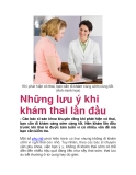 Những lưu ý khi khám thai lần đầu