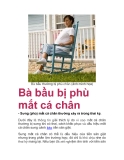  Bà bầu bị phù mắt cá chân