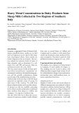 Báo cáo khoa học: "eavy Metal Concentrations in Dairy Products from Sheep Milk Collected in Two Regions of Southern Italy"