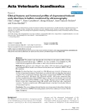 Báo cáo khoa học: " Clinical features and hormonal profiles of cloprostenol-induced early abortions in heifers monitored by ultrasonography"