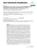 Báo cáo khoa học: " Identification of nine sequence types of the 16S rRNA genes of Campylobacter jejuni subsp. jejuni isolated from broilers"