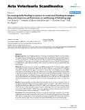 Báo cáo khoa học: "Increasing daily feeding occasions in restricted feeding strategies does not improve performance or well being of fattening pigs"