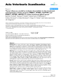 Báo cáo khoa học: "Tumor slices as a model to evaluate doxorubicin in vitro treatment and expression of trios of genes PRSS11, MTSS1, CLPTM1 and PRSS11, MTSS1, SMYD2 in canine mammary gland cancer"