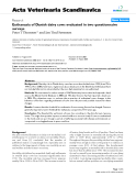 Báo cáo khoa học: " Euthanasia of Danish dairy cows evaluated in two questionnaire surveys"