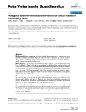 Báo cáo khoa học: " Managerial and environmental determinants of clinical mastitis in Danish dairy herd"