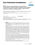 Báo cáo khoa học: "Organic selenium supplementation increased selenium concentrations in ewe and newborn lamb blood and in slaughter lamb meat compared to inorganic selenium supplementation"