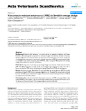 Báo cáo khoa học: " Vancomycin resistant enterococci (VRE) in Swedish sewage sludge"