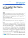 Báo cáo thú y: "A study on the applicability of implantable microchip transponders for body temperature measurements in pigs."