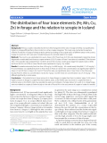 Báo cáo thú y: "The distribution of four trace elements (Fe, Mn, Cu, Zn) in forage and the relation to scrapie in Iceland"