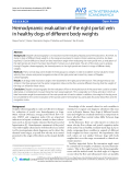 Báo cáo khoa học: "Hemodynamic evaluation of the right portal vein in healthy dogs of different body weights"