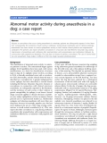 Báo cáo khoa học: "Abnormal motor activity during anaesthesia in a dog: a case repor"