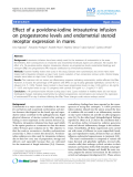 Báo cáo khoa học: " Effect of a povidone-iodine intrauterine infusion on progesterone levels and endometrial steroid receptor expression in mares"