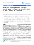 Báo cáo khoa học: " Multi-locus sequence typing of Salmonella enterica subsp. enterica"