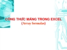 Baì giảng: Công thức mảng trong excel