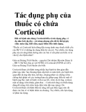 Tác dụng phụ của thuốc có chứa Corticoid