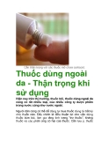 Cần thận trọng với các thuốc mỡ chứa corticoid