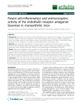 Báo cáo y học: " Potent anti-inflammatory and antinociceptive activity of the endothelin receptor antagonist bosentan in monoarthritic mice"