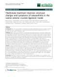 Báo cáo y học: "Tiludronate treatment improves structural changes and symptoms of osteoarthritis in the canine anterior cruciate ligament model"