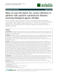 Báo cáo y học: "Rates of, and risk factors for, severe infections in patients with systemic autoimmune diseases receiving biological agents off-label"