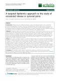 Báo cáo y học: "A targeted lipidomics approach to the study of eicosanoid release in synovial joints"