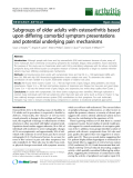 Báo cáo y học: "differing comorbid symptom presentations and potential underlying pain mechanism"