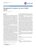 Báo cáo y học: "Management of acidosis: the role of buffer agents"