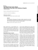 Báo cáo y học: " The World Trade Center Attack Observations from New York’s Bellevue Hospital"