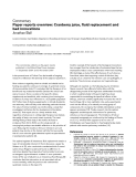 Báo cáo y học: " Paper reports overview: Cranberry juice, fluid replacement and bad innovations"