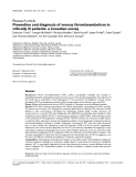 Báo cáo y học: "Prevention and diagnosis of venous thromboembolism in critically ill patients: a Canadian survey"