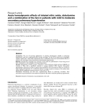 Báo cáo y học: "Acute hemodynamic effects of inhaled nitric oxide, dobutamine and a combination of the two in patients with mild to moderate secondary pulmonary hypertension"