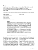 Báo cáo y học: "Acute respiratory distress syndrome: estimated incidence and mortality rate in a 5 million-person population base"