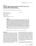 Báo cáo y học: " Venous oxygen measurements in the inferior vena cava in neonates with respiratory failure"