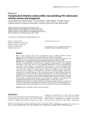 Báo cáo y học: "Complicated infective endocarditis necessitating ICU admission: clinical course and prognosis"