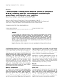 Báo cáo y học: "Clinical review: Complications and risk factors of peripheral arterial catheters used for haemodynamic monitoring in anaesthesia and intensive care medicine"