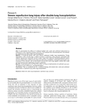 Báo cáo y học: "Severe reperfusion lung injury after double lung transplantation"