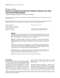 Báo cáo y học: "Survival of patients transferred to tertiary intensive care from rural community hospitals"