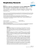 Báo cáo y học: " Reference values for methacholine reactivity (SAPALDIA study)"