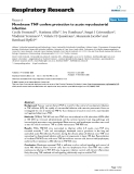 Báo cáo y học: " Membrane TNF confers protection to acute mycobacterial infection"