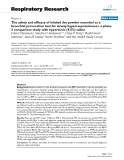 Báo cáo y học: " The safety and efficacy of inhaled dry powder mannitol as a bronchial provocation test for airway "