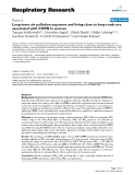 Báo cáo y học: "  Long-term air pollution exposure and living close to busy roads are associated with COPD in women"