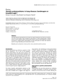 Báo cáo y học: "Genetic polymorphisms in lung disease: bandwagon or breakthrough?"