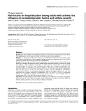 Báo cáo y học: " Risk factors for hospitalization among adults with asthma: the influence of sociodemographic factors and asthma severity"