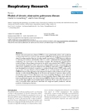 Báo cáo y học: " Models of chronic obstructive pulmonary disease"