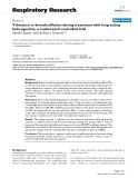 Báo cáo y học: " Tolerance to bronchodilation during treatment with long-acting beta-agonists, a randomised controlled trial"