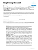 Báo cáo y học: "Extent of exposure to environmental tobacco smoke (ETS) and its dose-response relation to respiratory health among adults"