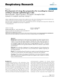 Báo cáo y học: "Development of a lung slice preparation for recording ion channel activity in alveolar epithelial type I cells"